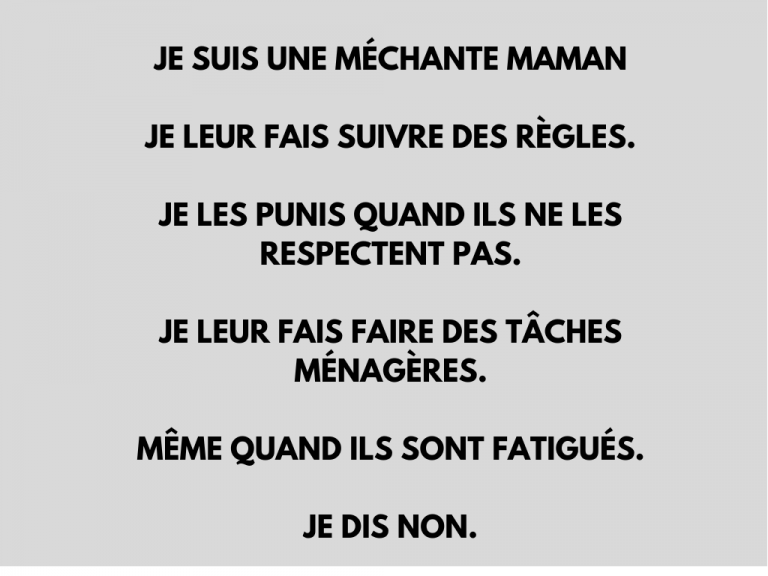 Je suis une méchante maman et je m