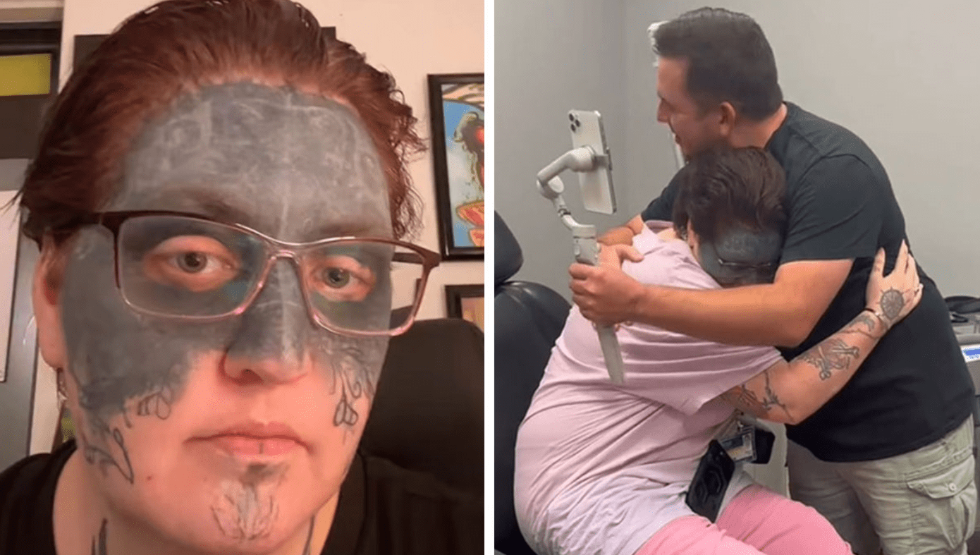 Une femme dont le visage a été tatoué contre sa volonté subit une ...